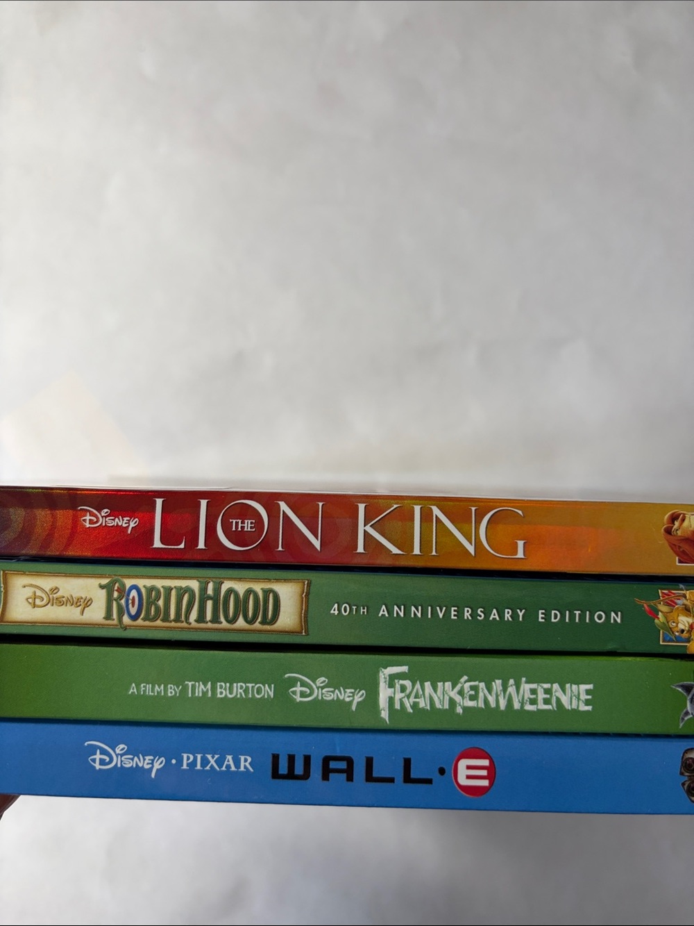 Disney DVD Stack - The Lion King, Robin Hood, Frankenweenie, WALL•E sealed, new